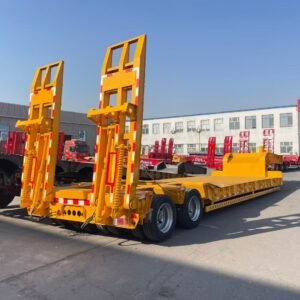 low flatbed semi-trailer